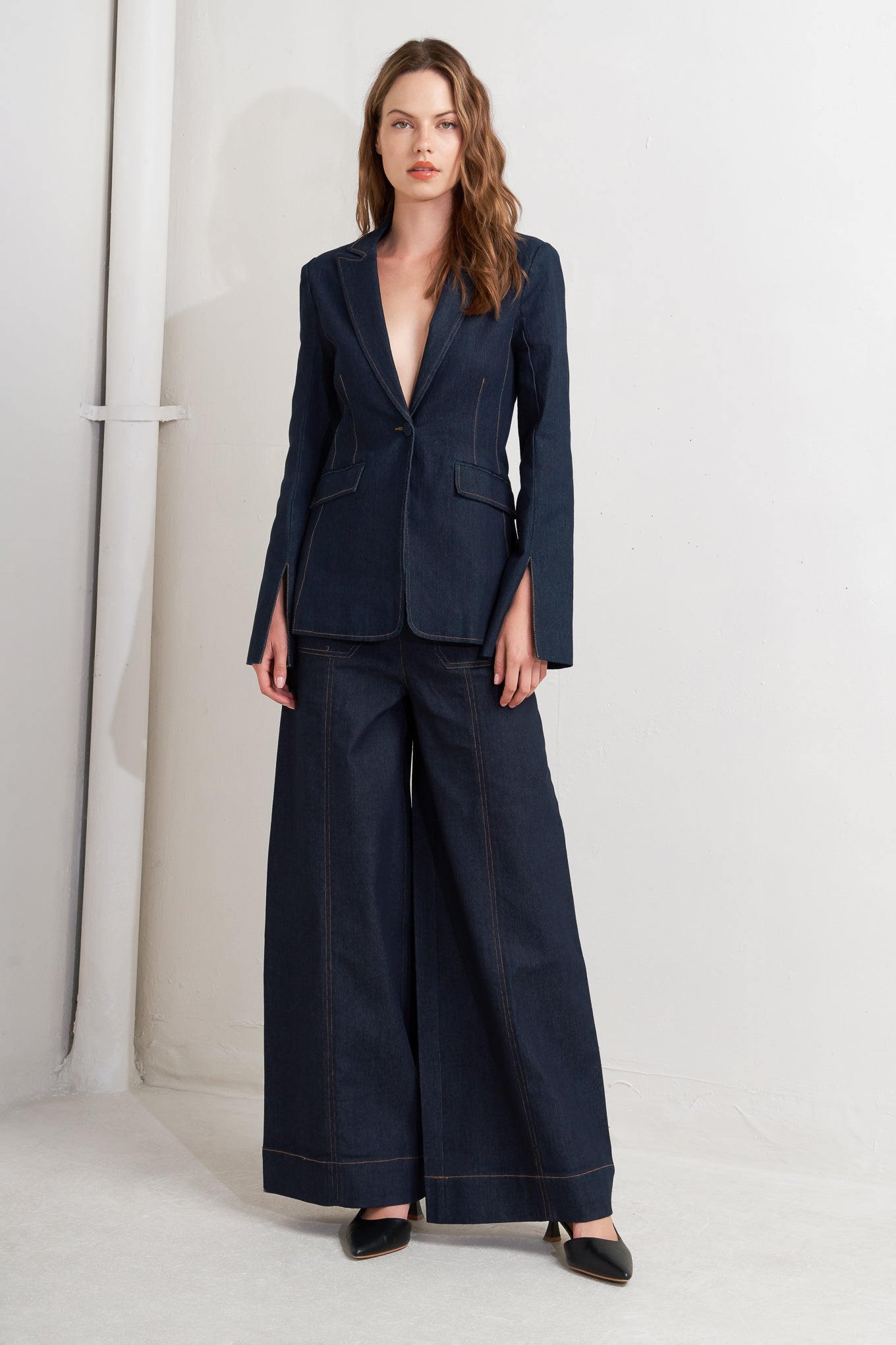 URBAN PANEL DENIM BLAZER Flying Tomato